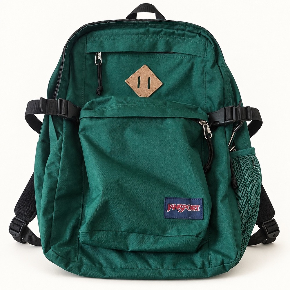 JanSport Main Campus Backpack Dark Green JS0A4QUL School Travel Bag